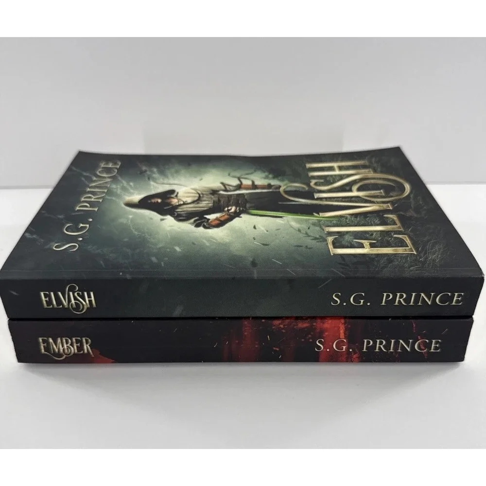 2 Elvish Trilogy novels: S.G. Prince Elvish‎ & Ember Oversized Trade Paperbacks